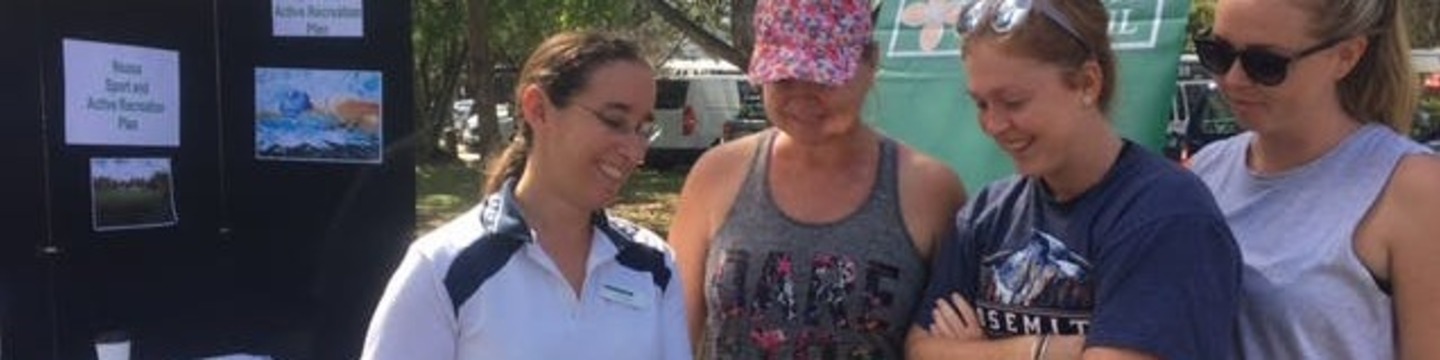 Amanda engaging with community on Noosa Sport & Active Recreation Plan 